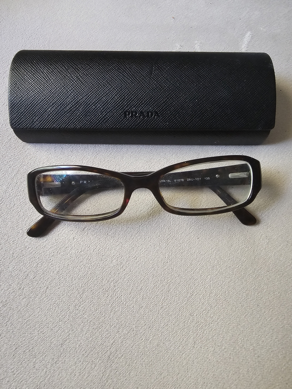 Prada Women's Rectangular Glasses in Tortoiseshell
